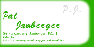 pal jamberger business card